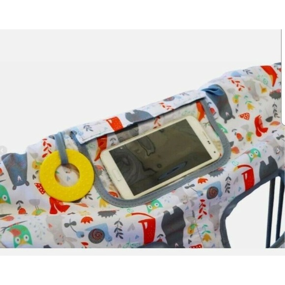 Suessie Baby Shopping Cart Cover and High Chair Cover, Forest Animals, Pockets - Picture 5 of 6